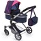 Bayer: Pram Neo City - Blue, Pink - Dolls Up to 20", Shoulder Bag, Convert to Jogger Pushchair, Foldable, Direction Changing, Kids Age 3+
